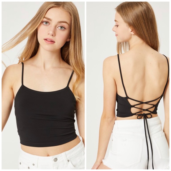 🆕Back criss cross tie cami top - Picture 4 of 8